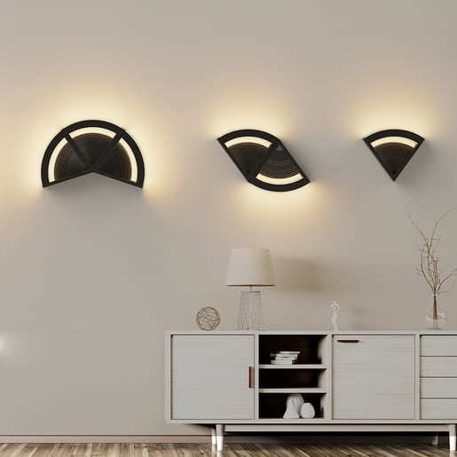 Lámpara de Pared TECNOLITE AGIKE Negro 8W variable