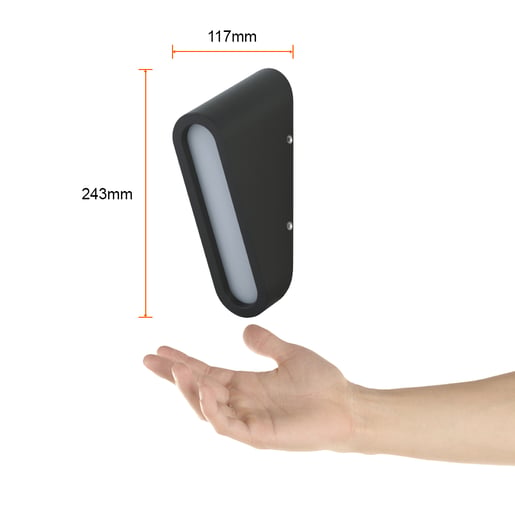 Lámpara de Pared TECNOLITE CEFEO II Negro 9W Luz cálida