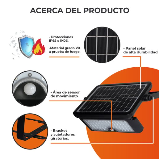 Lámpara Decorativa TECNOLITE GOMEA Negro 10W Blanco frío