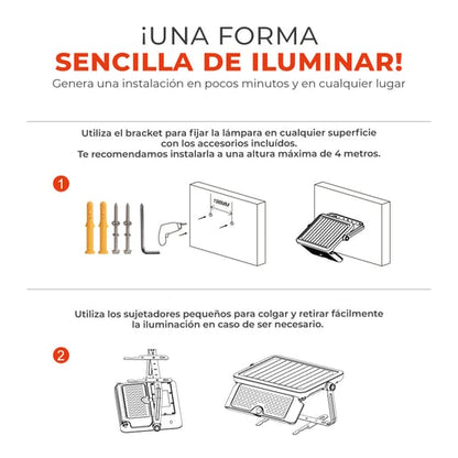 Lámpara Decorativa TECNOLITE GOMEA Negro 10W Blanco frío