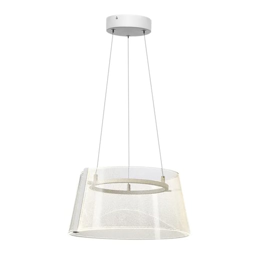 Lámpara Colgante TECNOLITE AKRIL I Plateado 12W Luz cálida