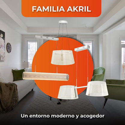 Lámpara Colgante TECNOLITE AKRIL I Plateado 12W Luz cálida