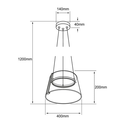 Lámpara Colgante TECNOLITE AKRIL I Plateado 12W Luz cálida