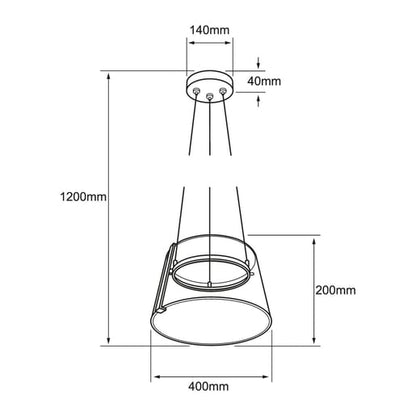 Lámpara Colgante TECNOLITE AKRIL I Plateado 12W Luz cálida
