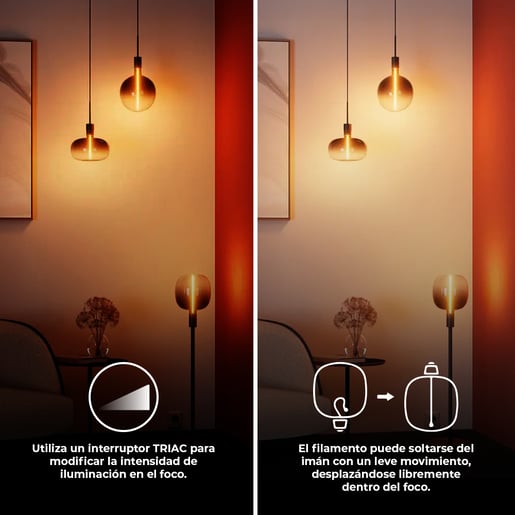 Lámpara Colgante TECNOLITE FUMATURA IV Humo 12W Luz cálida