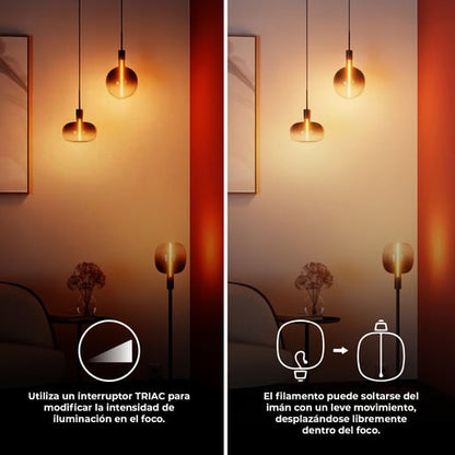 Lámpara Colgante TECNOLITE FUMATURA IV Humo 12W Luz cálida