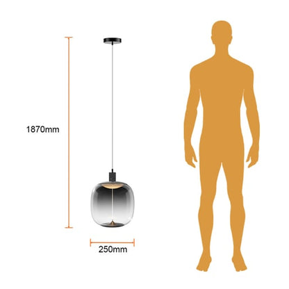 Lámpara Colgante TECNOLITE FUMATURA IV Humo 12W Luz cálida