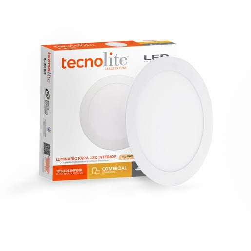 Lámpara Empotrable de Techo TECNOLITE BUCARAMANGA VII Blanco 12W Luz cálida