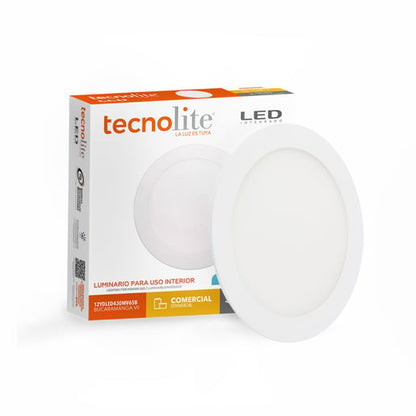 Lámpara Empotrable de Techo TECNOLITE BUCARAMANGA VII Blanco 12W Blanco frío