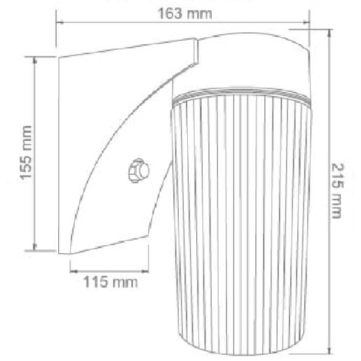 Lámpara de Pared TECNOLITE VITORIO II Negro 14W Blanco frío