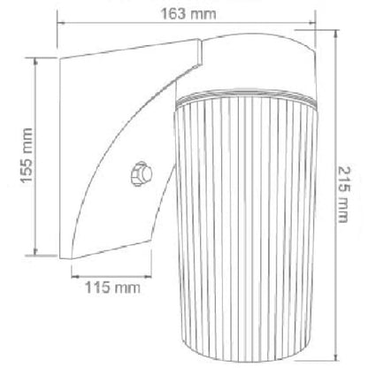Lámpara de Pared TECNOLITE VITORIO II Negro 14W Blanco frío