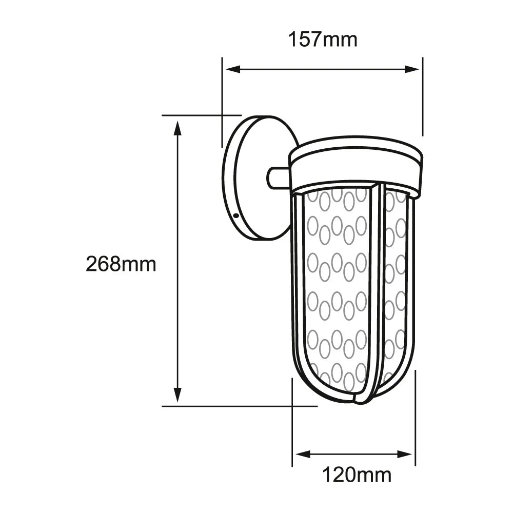 Lámpara de Pared DEIMOS TECNOLITE Negro 15W Luz cálida