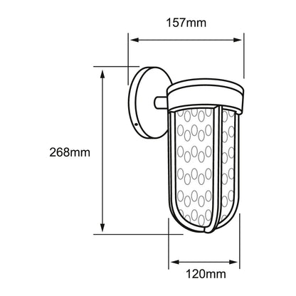 Lámpara de Pared DEIMOS TECNOLITE Negro 15W Luz cálida