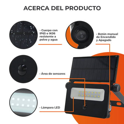 Lámpara Decorativa TECNOLITE JOHAN Negro 16W Blanco frío