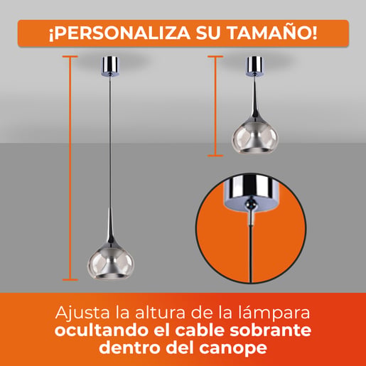 Lámpara Decorativa TECNOLITE AURORA II Negro 25.5W No incluye foco