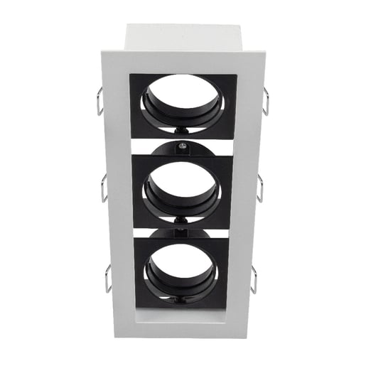 Lámpara Empotrable Triple TECNOLITE ALICANTE II Blanco 21W No incluye foco