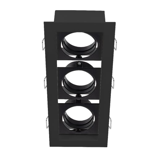 Lámpara Empotrable Triple TECNOLITE ALICANTE II Negro 21W No incluye foco
