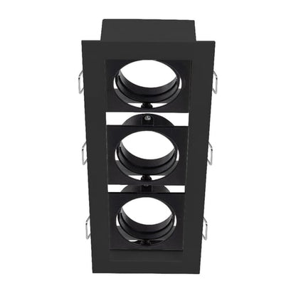 Lámpara Empotrable Triple TECNOLITE ALICANTE II Negro 21W No incluye foco