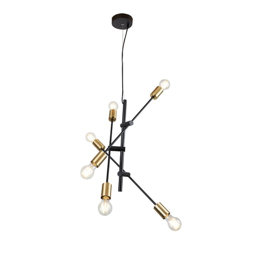Lámpara Colgante TECNOLITE SESTUS Negro 51W No incluye foco