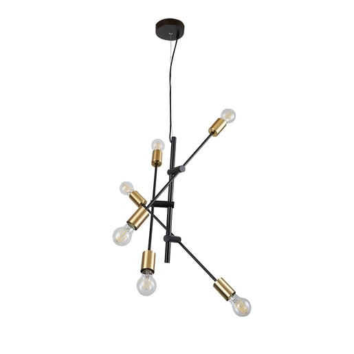 Lámpara Colgante TECNOLITE SESTUS Negro 51W No incluye foco
