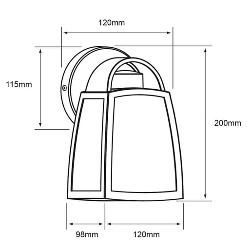 Lámpara de Pared TECNOLITE SIRIO Negro 8.5W No incluye foco