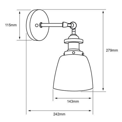 Lámpara de Pared TECNOLITE MAIA I Bronce 8.5W No incluye foco