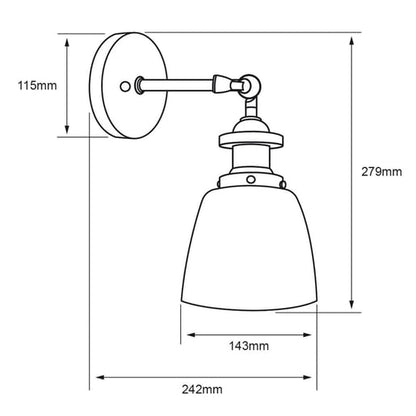 Lámpara de Pared TECNOLITE MAIA I Bronce 8.5W No incluye foco
