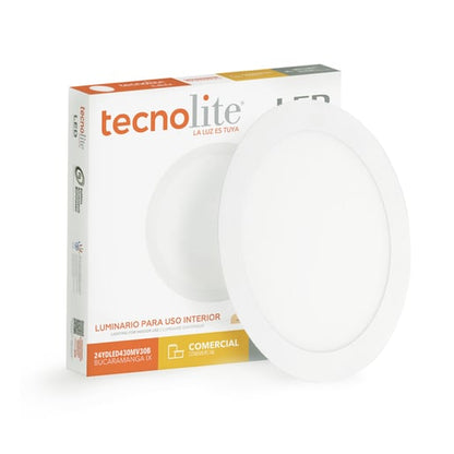 Lámpara Empotrable de Techo TECNOLITE BUCARAMANGA IX Blanco 24W Luz cálida