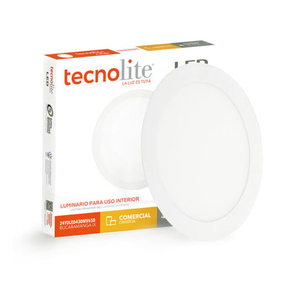 Lámpara Empotrable de Techo TECNOLITE BUCARAMANGA IX Blanco 24W Blanco frío