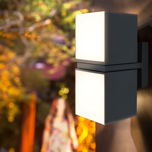 Lámpara de Pared Exterior TECNOLITE FURUD Gris 27W Luz cálida