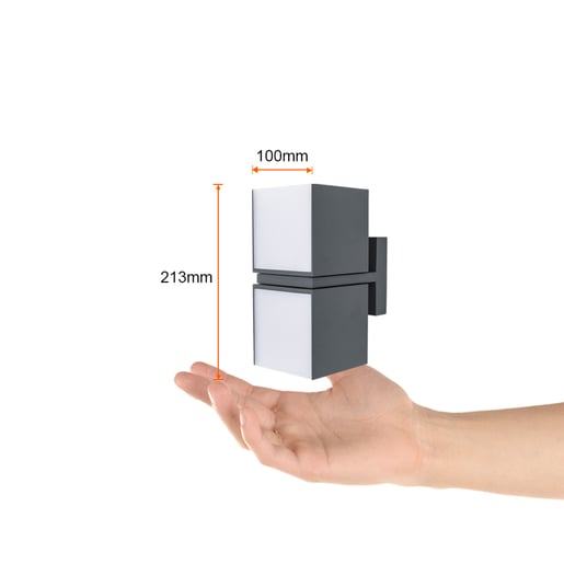 Lámpara de Pared Exterior TECNOLITE FURUD Gris 27W Luz cálida