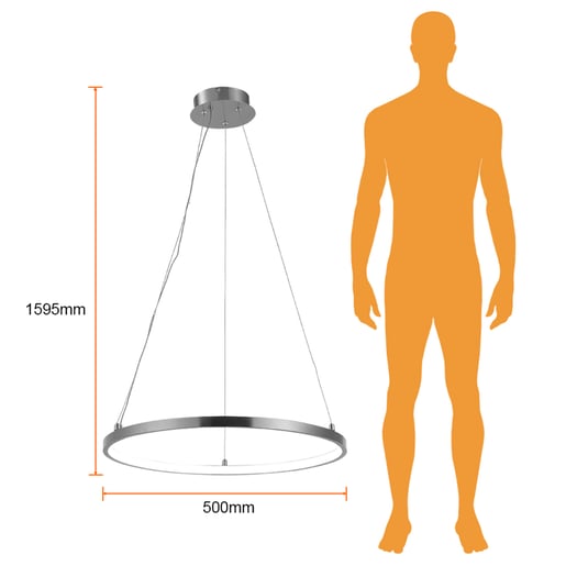 Lámpara Colgante LED TECNOLITE KAITOS Plateado 32W Luz cálida