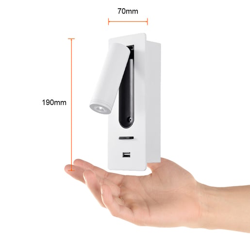 Lámpara de Cabecera TECNOLITE LECTIO Blanco 3.5W Luz cálida
