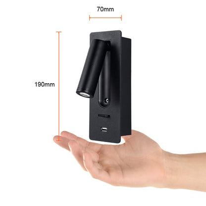 Lámpara de Noche TECNOLITE LECTIO Negro 3.5W Luz cálida