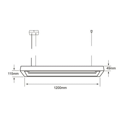 Lámpara Colgante TECNOLITE TARAZED Negro 40W Luz neutra