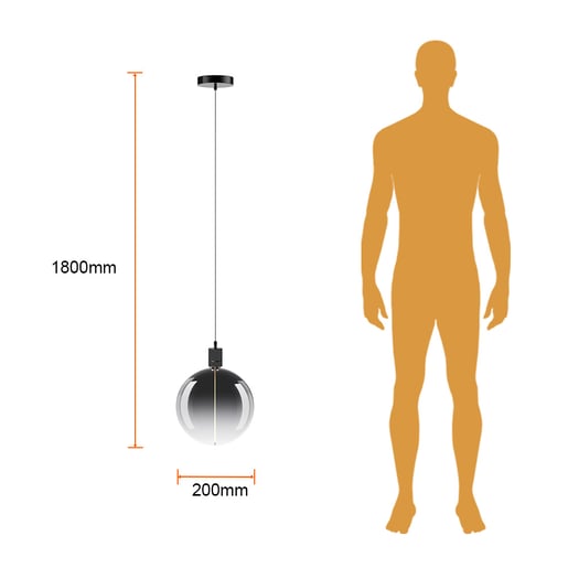 Lámpara Colgante TECNOLITE FUMATURA II Humo 4.5W Luz cálida