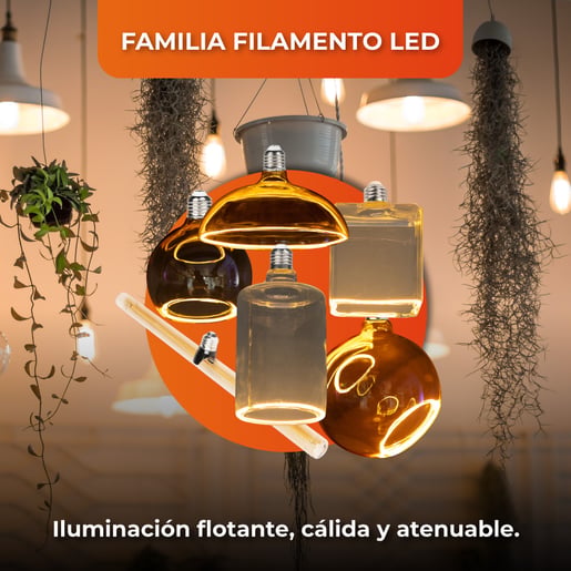 Foco Tubo LED TECNOLITE Blanco/Transparente  5W Ambar
