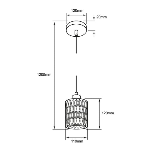 Lámpara Decorativa TECNOLITE AURORA I Negro 8.5W No incluye foco
