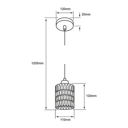Lámpara Decorativa TECNOLITE AURORA I Negro 8.5W No incluye foco