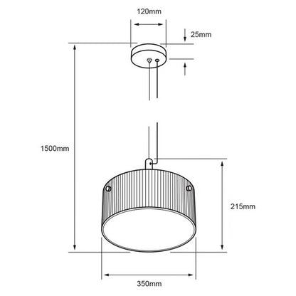 Lámpara Colgante TECNOLITE GENNE Dorado 8.5W No incluye foco