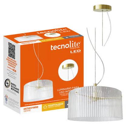 Lámpara Colgante TECNOLITE GENNE Dorado 8.5W No incluye foco