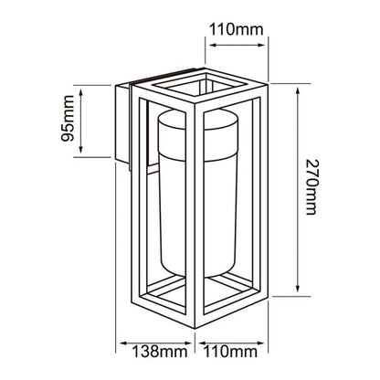 Lámpara de Pared TECNOLITE VEGA Negro 60W No incluye foco