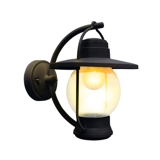 Lámpara de Pared Exterior TECNOLITE AQUARIUS Negro 8.5W No incluye foco