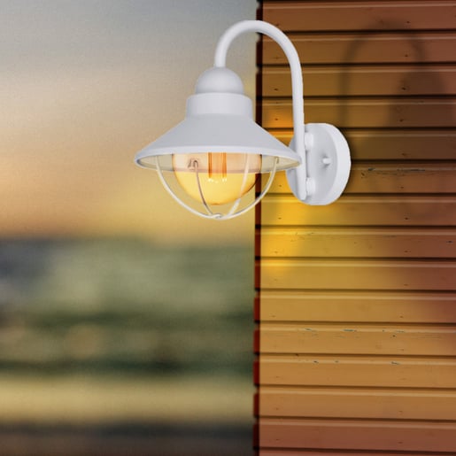 Lámpara de Pared Exterior TECNOLITE AURIGA Blanco 8.5W No incluye foco