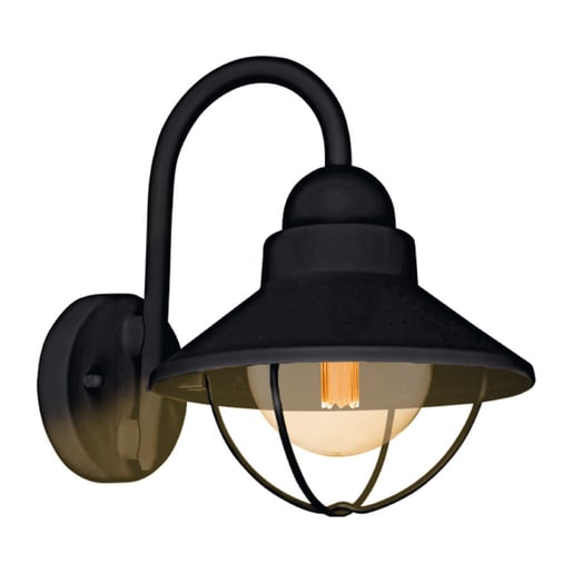 Lámpara de Pared Exterior TECNOLITE AURIGA Negro 8.5W No incluye foco