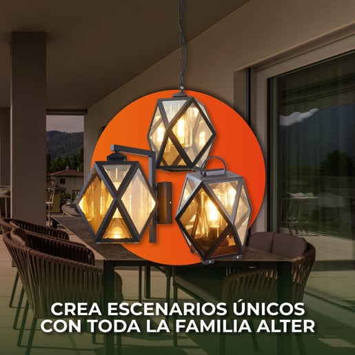Lámpara Decorativa TECNOLITE ALTER I Negro 8.5W No incluye foco