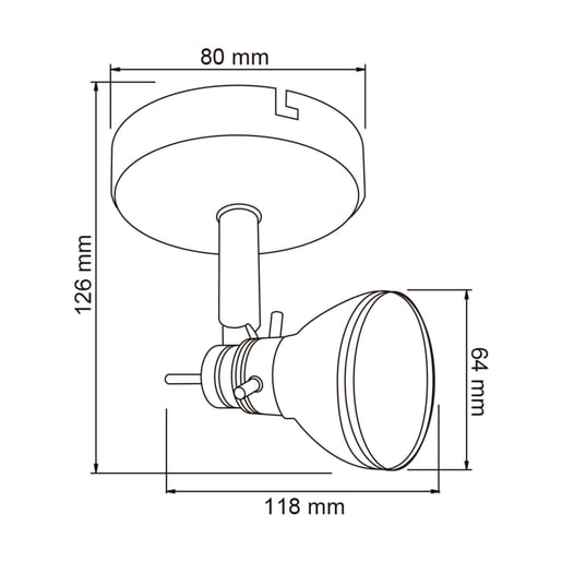 Lámpara de Interior TECNOLITE BARCELO Plateado 6W No incluye foco