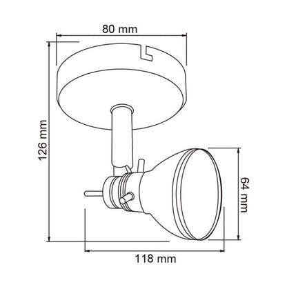 Lámpara de Interior TECNOLITE BARCELO Plateado 6W No incluye foco