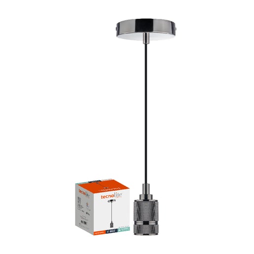 Socket Colgante TECNOLITE Plateado 8.5W No incluye foco