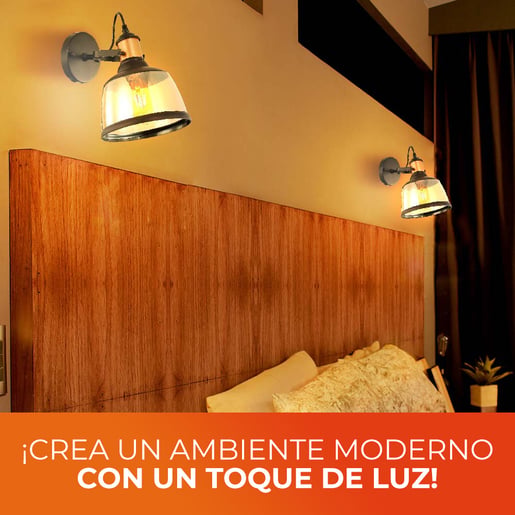 Lámpara Decorativa TECNOLITE COLUMBA III Negro/Dorado 25.5W No incluye foco